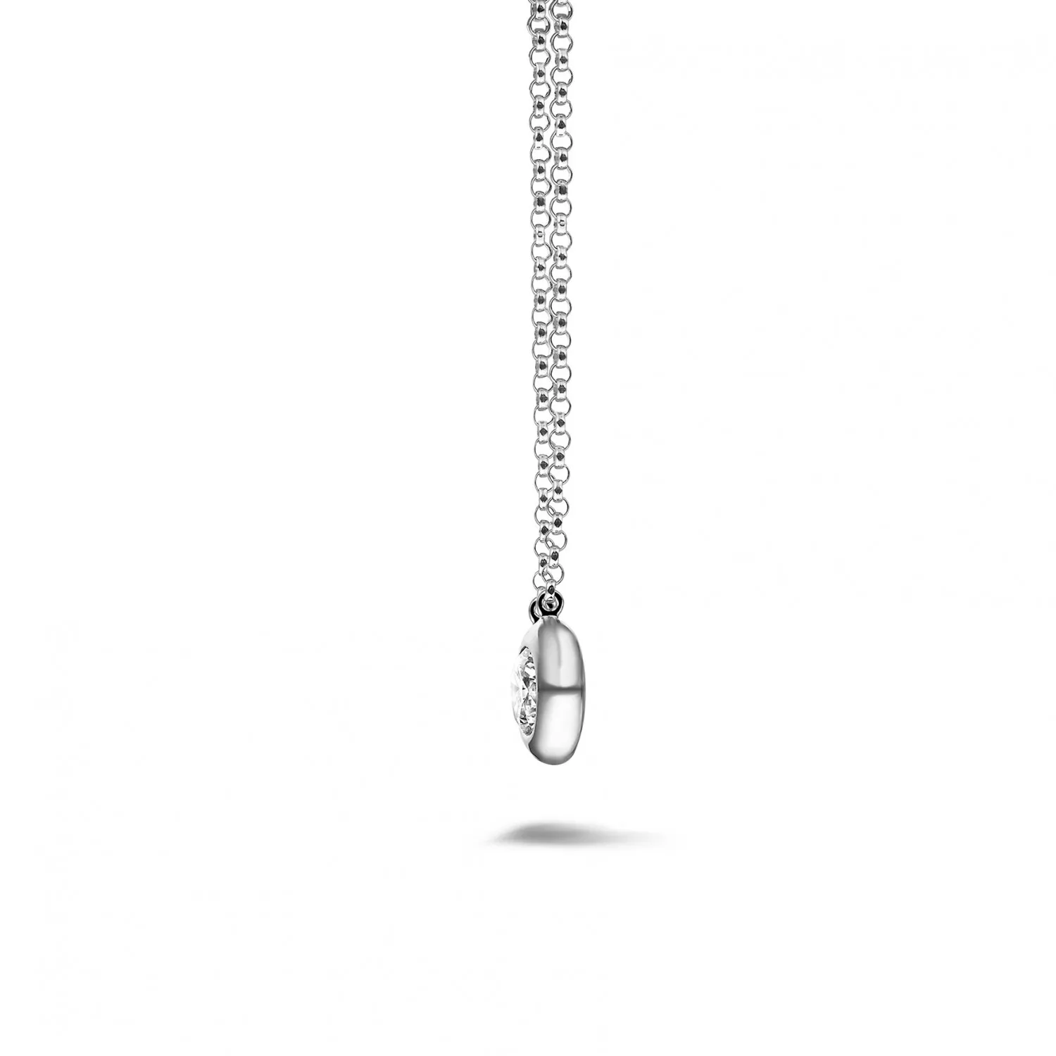 0.50 quilates colgante diamante satélite en oro blanco 