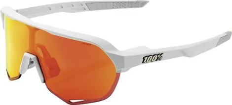 100% GAFAS 100%  S2  SOFT TACT OFF WHITE  LENTES DE ESPEJO MULTICAPA HIPER RED