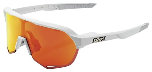 100% GAFAS 100%  S2  SOFT TACT OFF WHITE  LENTES DE ESPEJO MULTICAPA HIPER RED