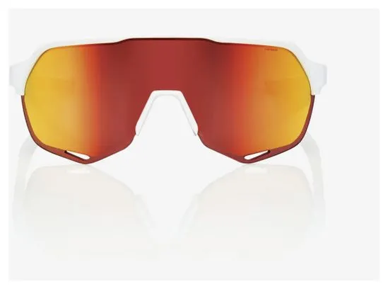 100% GAFAS 100%  S2  SOFT TACT OFF WHITE  LENTES DE ESPEJO MULTICAPA HIPER RED