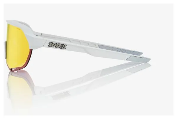 100% GAFAS 100%  S2  SOFT TACT OFF WHITE  LENTES DE ESPEJO MULTICAPA HIPER RED