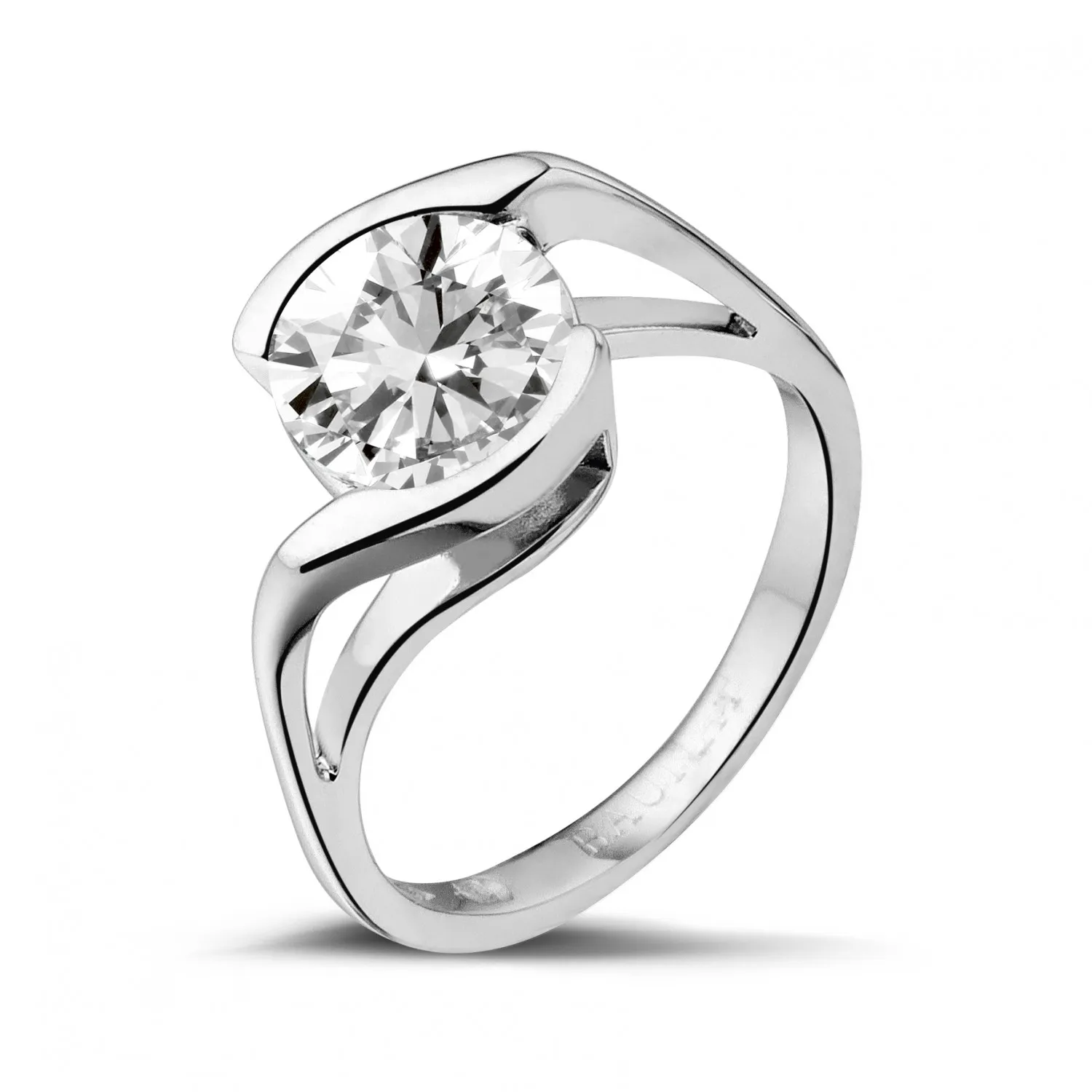 2.00 quilates anillo solitario diamante de oro blanco 
