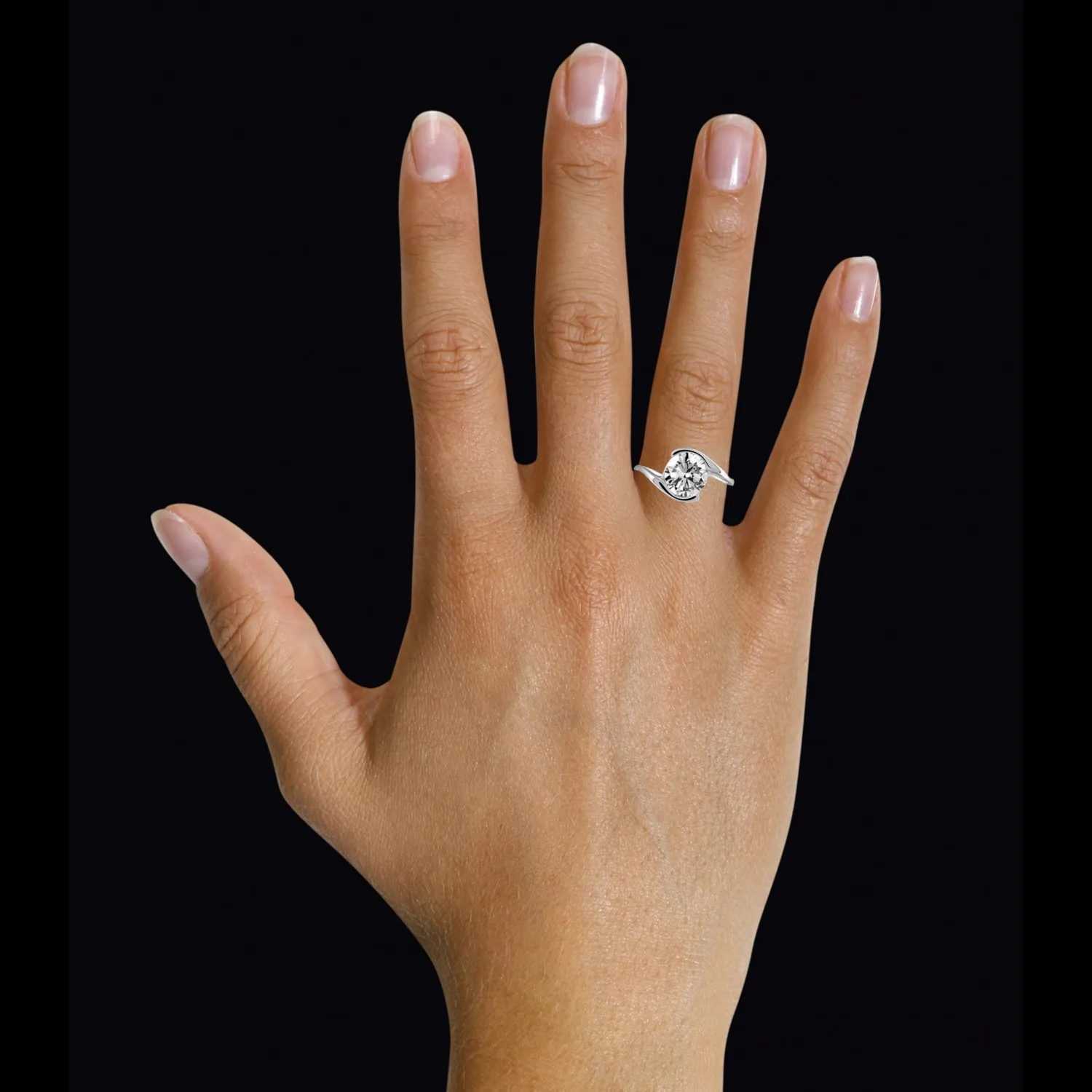 2.00 quilates anillo solitario diamante de oro blanco 