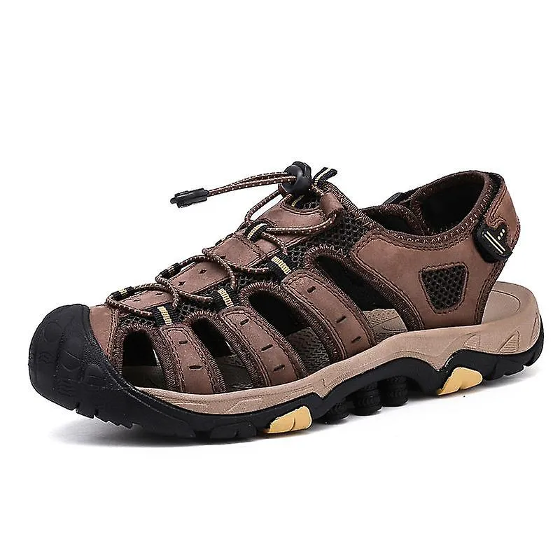 2019 Nuevas sandalias de verano para adultos Zapatos casuales de cuero genuino Hombre Sandalias de playa estilo romano Marca Zap