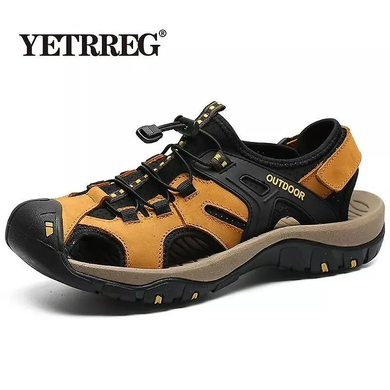 2019 Nuevas sandalias de verano para adultos Zapatos casuales de cuero genuino Hombre Sandalias de playa estilo romano Marca Zap