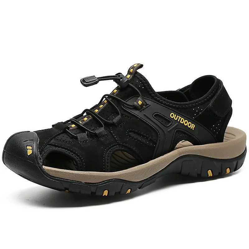 2019 Nuevas sandalias de verano para adultos Zapatos casuales de cuero genuino Hombre Sandalias de playa estilo romano Marca Zap