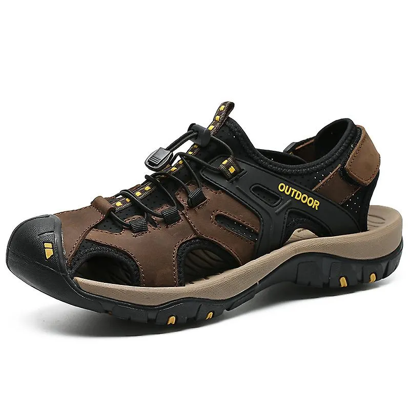 2019 Nuevas sandalias de verano para adultos Zapatos casuales de cuero genuino Hombre Sandalias de playa estilo romano Marca Zap