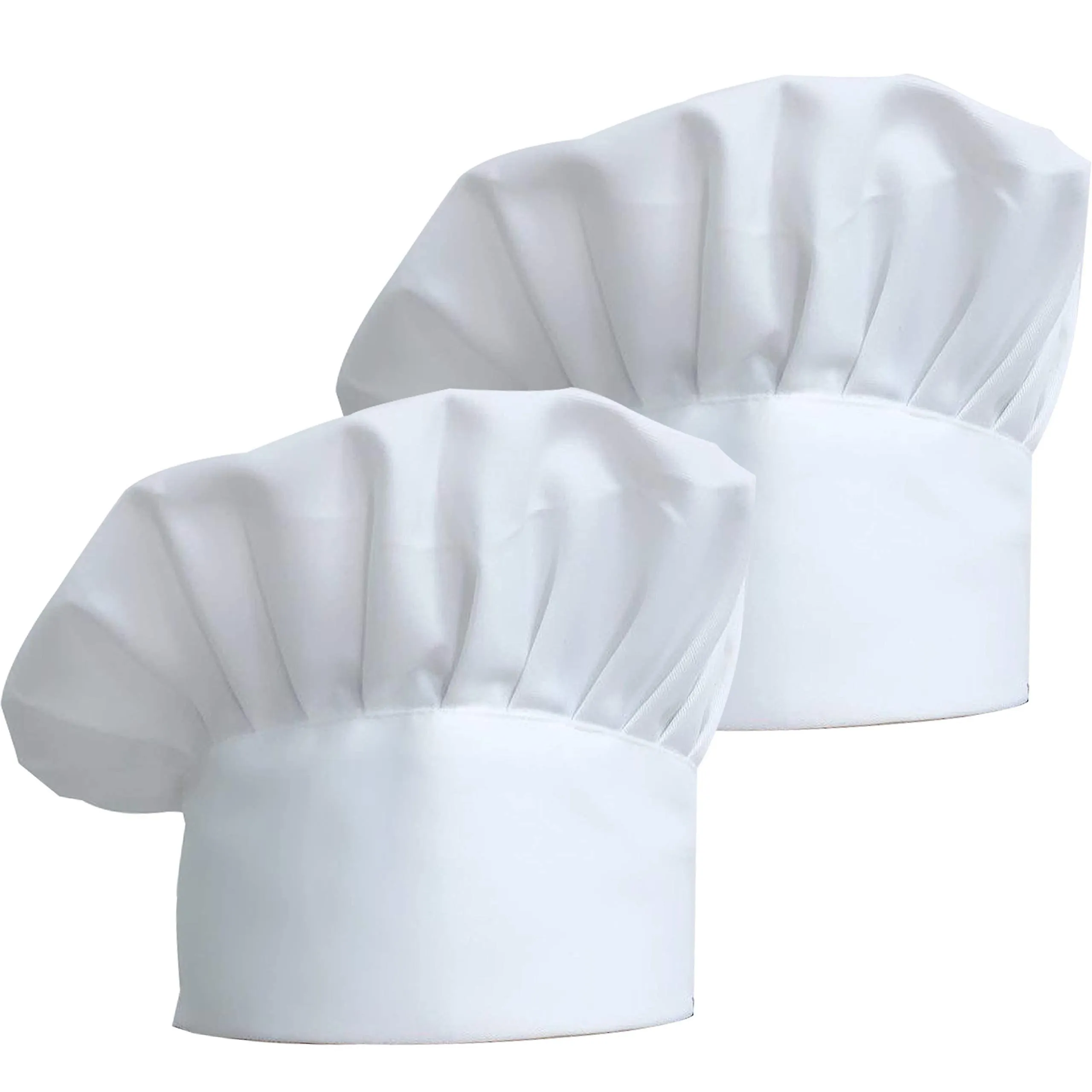 2pcs Chef Hat Adjustable Elastic Kitchen Chef Cap para adultos House Hotel Restaurant Use