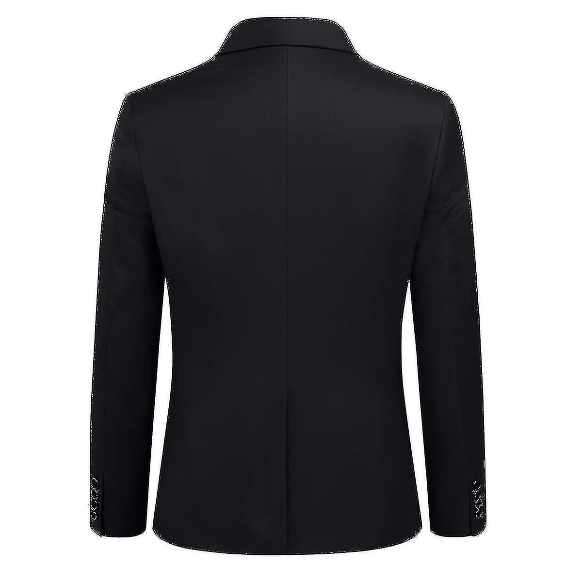 3 Piezas De Traje Slim Fit Para Hombres Juego De Un Botón Chaqueta Sólida Chaleco Pantalones Conjunto de Negocios
