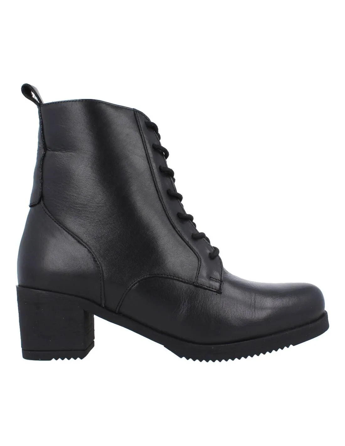 30´S  BOTíN CORDONES TACóN ANCHO NEGRO