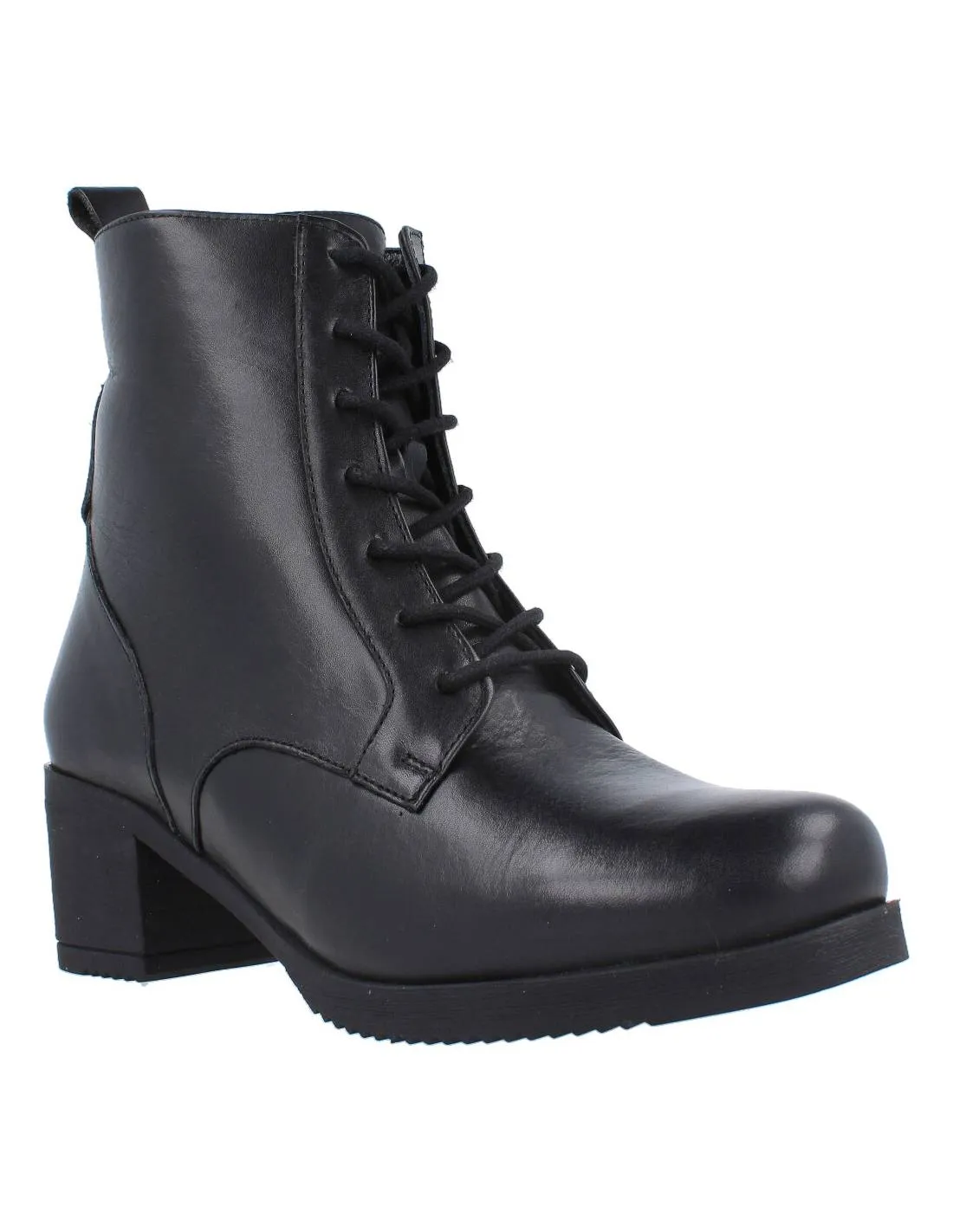 30´S  BOTíN CORDONES TACóN ANCHO NEGRO