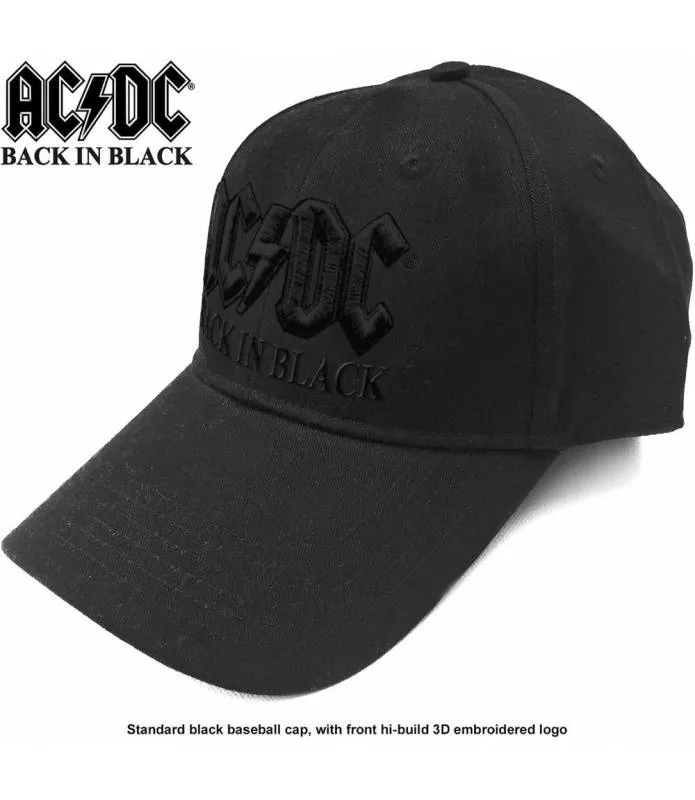 ACDC Gorra Unisex Baseball Cap Back in Black ACDCCAP04B