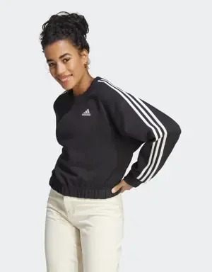 Adidas Sudadera corta Essentials 3 bandas