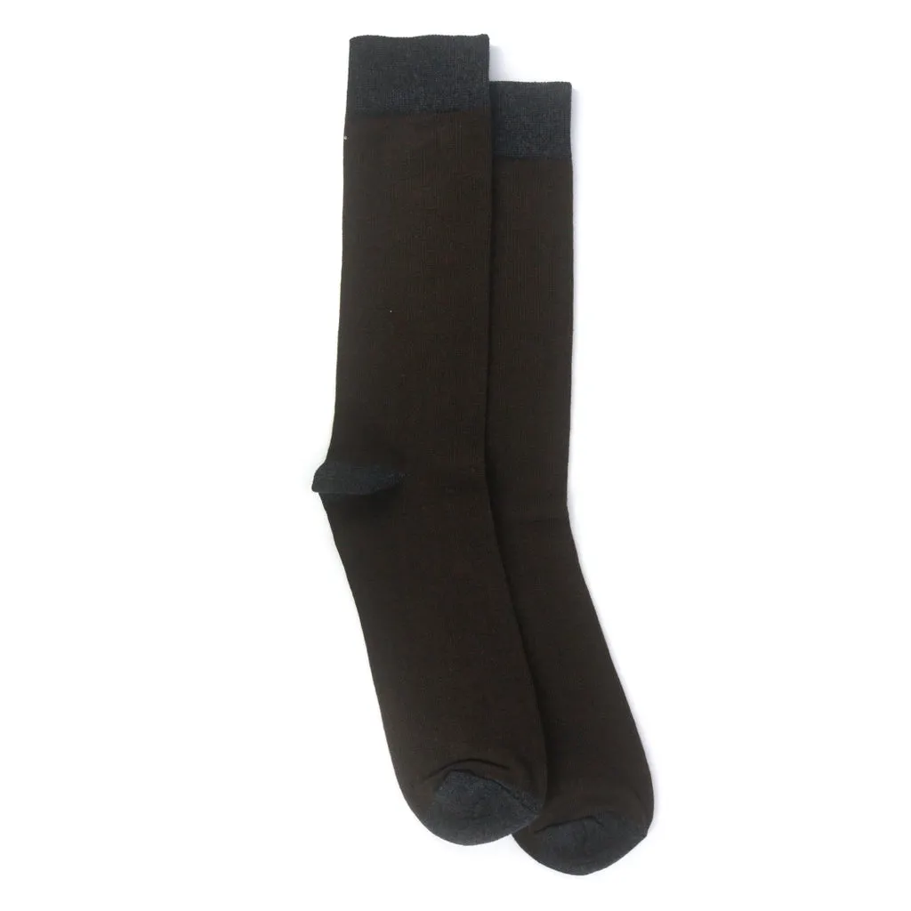 ADOC Calcetines Liso cafe para Hombre