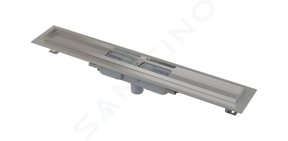ALCADRAIN CANALETAS DE DESAGüE  PLATO DE DUCHA 85 CM, CON BORDE PARA REJILLA PERFORADA, ACERO INOXIDABLE APZ1101850