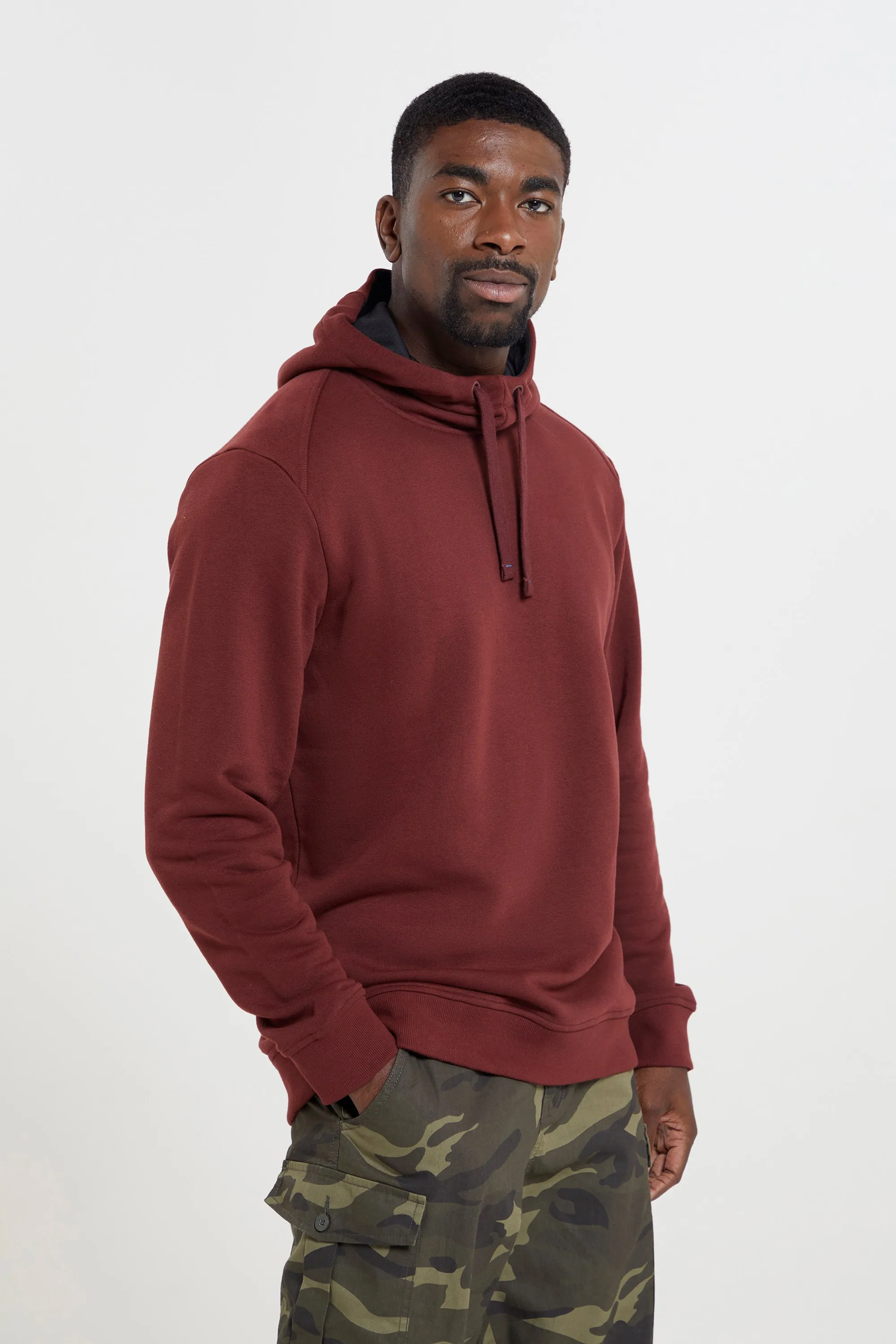 Alder sudadera con capucha y cuello alto para hombre