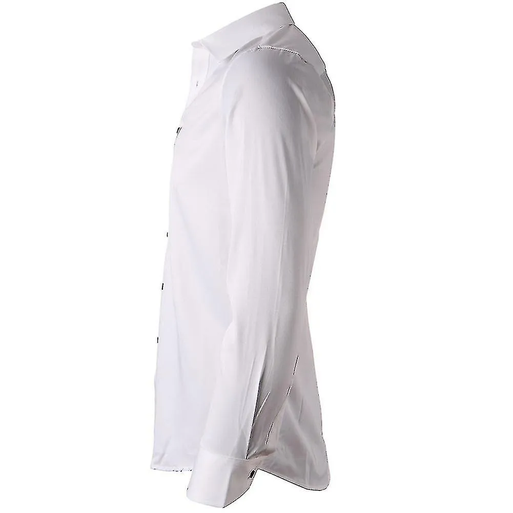 Allthemen Hombre Negocios Solid Color Lapel Slim Shirt