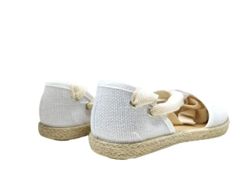 AlPARGATA PARA NIÑA ATANDO CALZADOS GAYOSO EN COLOR BLANCO 41931