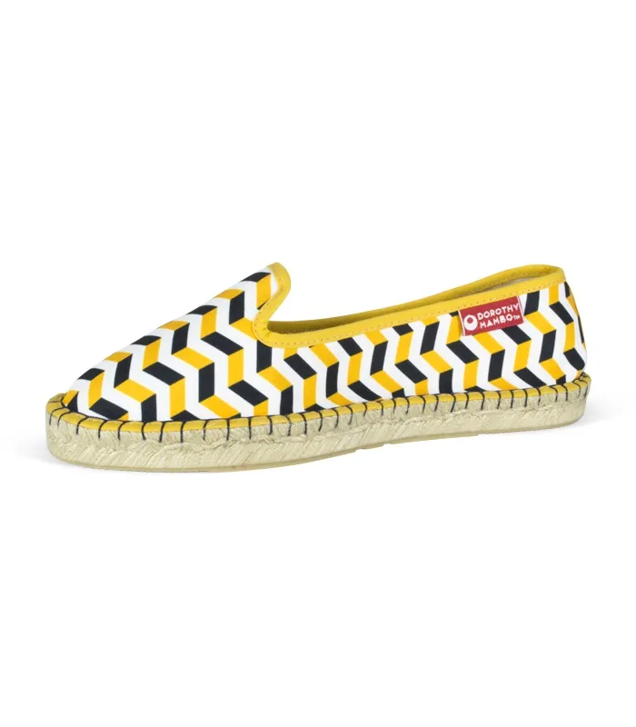 Alpargatas mocasín de esparto decoradas para mujer YELLOW MELLOW
