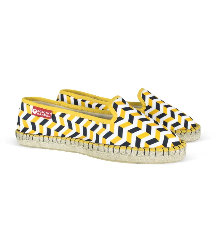 Alpargatas mocasín de esparto decoradas para mujer YELLOW MELLOW