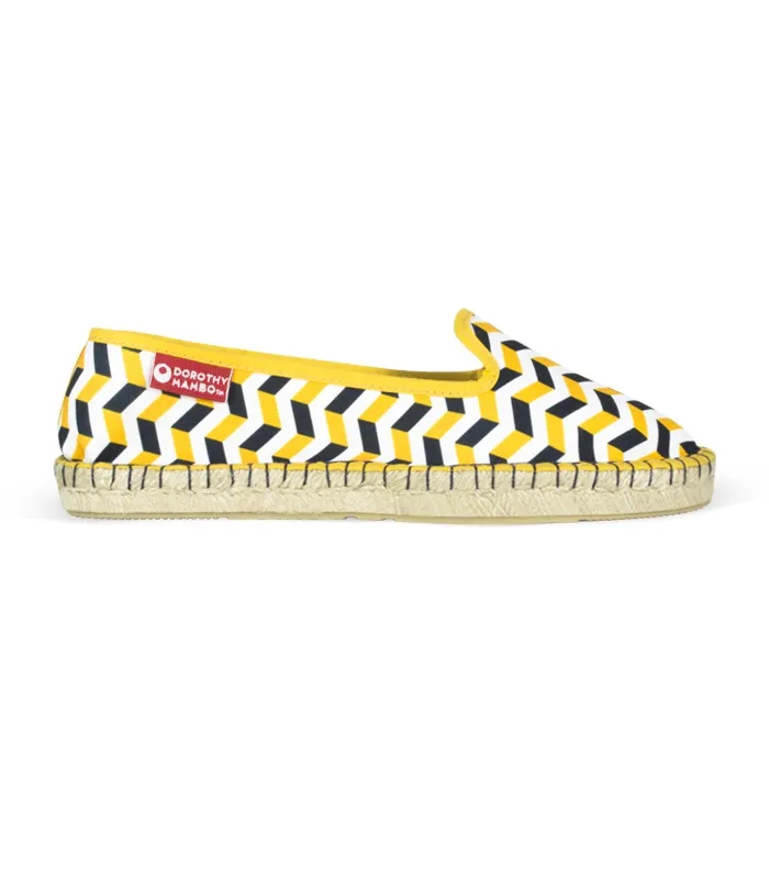 Alpargatas mocasín de esparto decoradas para mujer YELLOW MELLOW