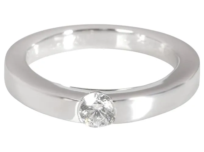 Anillo de fecha con diamantes Cartier en platino con certificación GIA G VVS1 0.21 ct Plata Metálico 