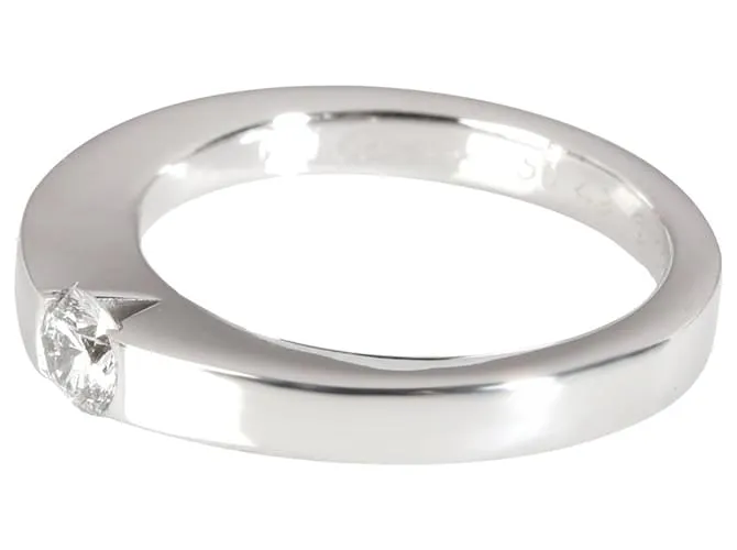 Anillo de fecha con diamantes Cartier en platino con certificación GIA G VVS1 0.21 ct Plata Metálico 