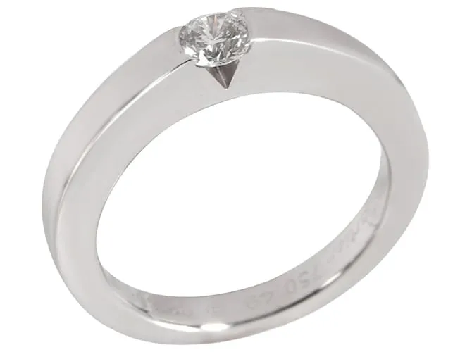 Anillo de fecha con diamantes Cartier en platino con certificación GIA G VVS1 0.21 ct Plata Metálico 