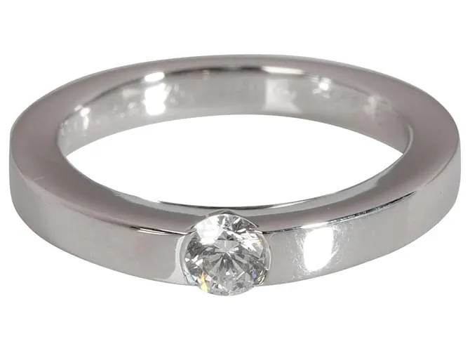 Anillo de fecha con diamantes Cartier en platino con certificación GIA G VVS1 0.21 ct Plata Metálico 