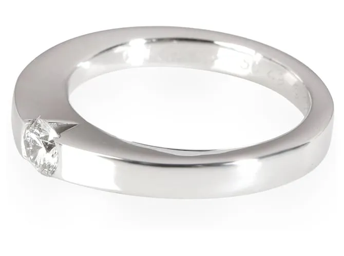 Anillo de fecha con diamantes Cartier en platino con certificación GIA G VVS1 0.21 ct Plata Metálico 