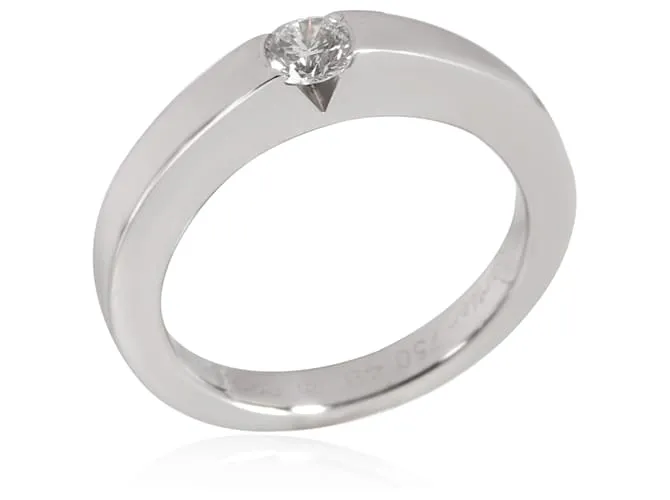 Anillo de fecha con diamantes Cartier en platino con certificación GIA G VVS1 0.21 ct Plata Metálico 