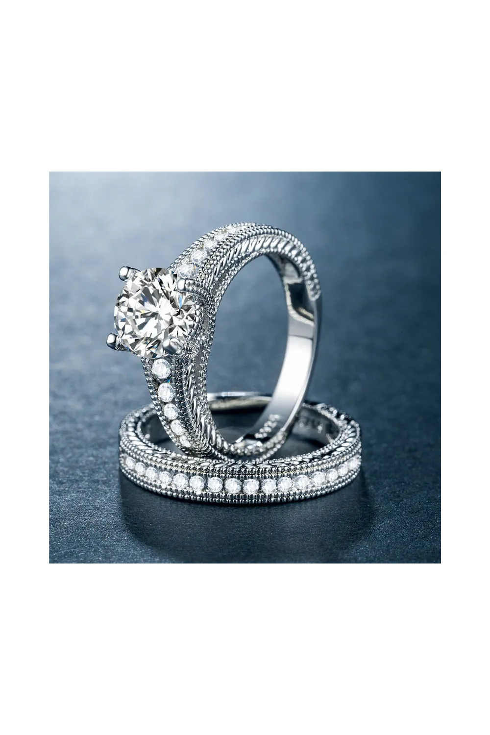 Anillo de lujo 2 anillos