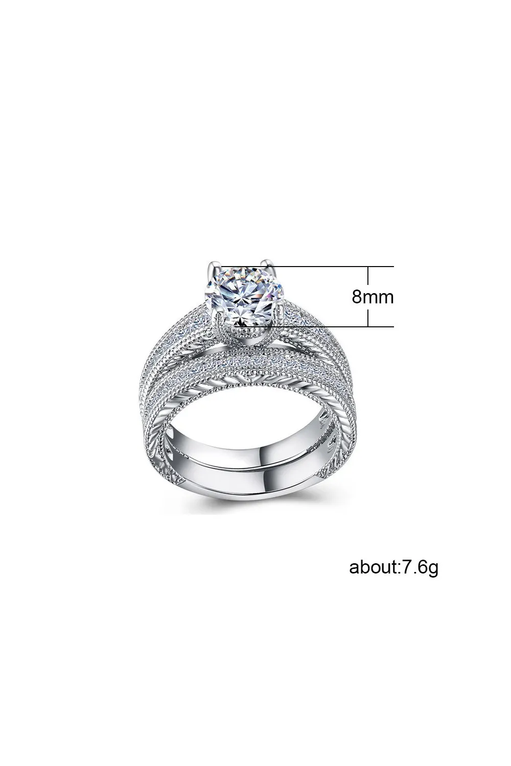 Anillo de lujo 2 anillos