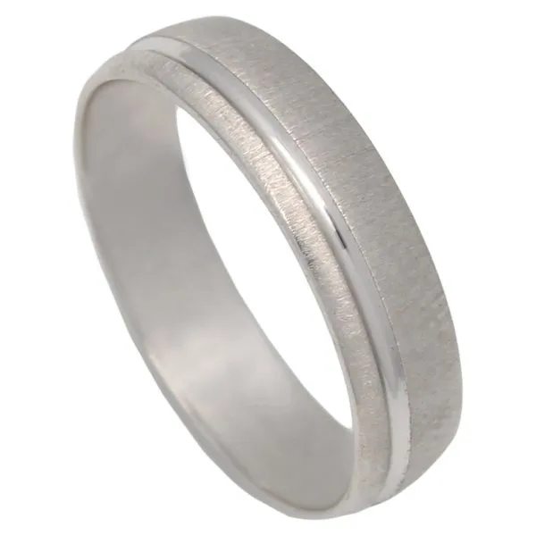 Anillo Oro Blanco 5 mm.