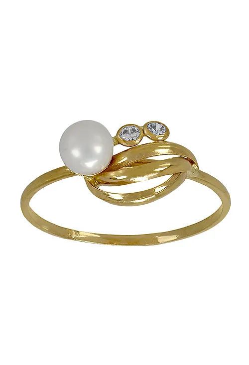 ANILLO PARA NIñA ORO 18K Y PERLA CULTIVADA 002_4518S