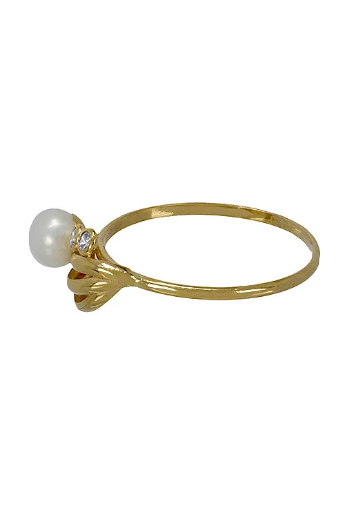 ANILLO PARA NIñA ORO 18K Y PERLA CULTIVADA 002_4518S