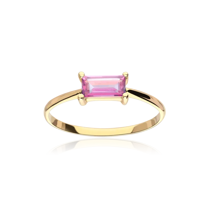 ANILLO "IMPERIA" ROSA DE FRANCIA Y ORO 18K