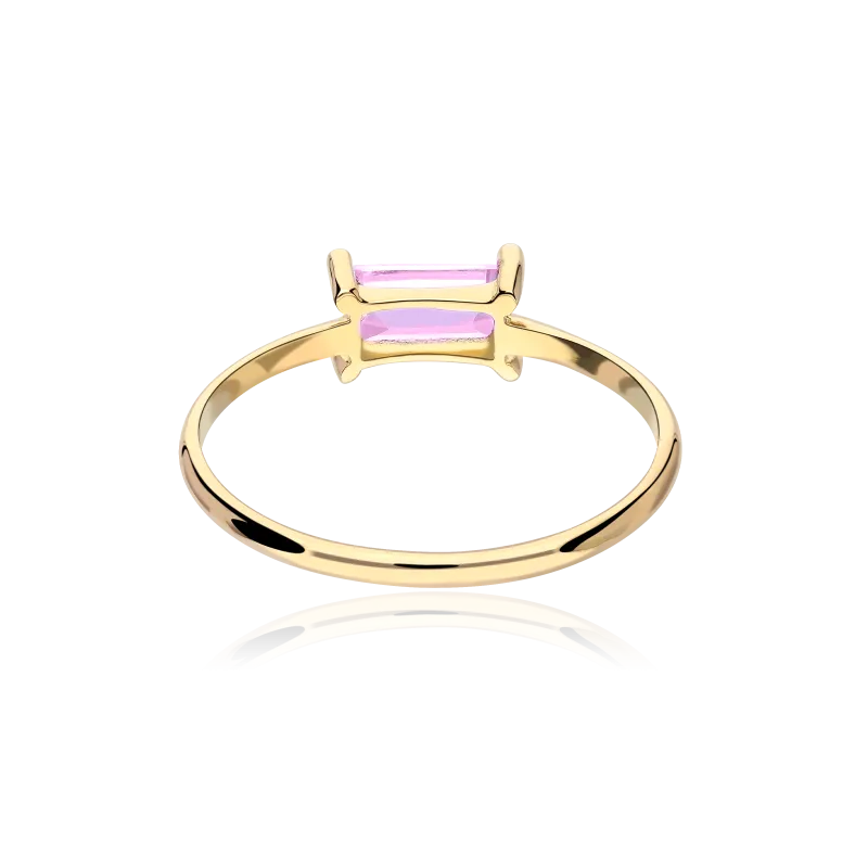 ANILLO "IMPERIA" ROSA DE FRANCIA Y ORO 18K