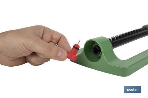 Aspersor de riego oscilante de 16 chorros | Material de polipropileno | Apto para jardín | Flexibilidad anti roturas