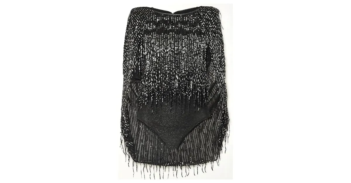 Autre Marque Body sin mangas Talbot Runhof Negro 