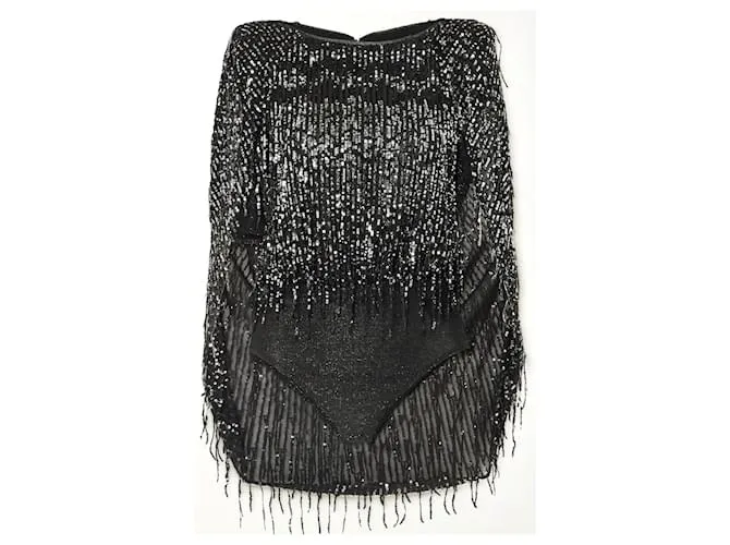 Autre Marque Body sin mangas Talbot Runhof Negro 