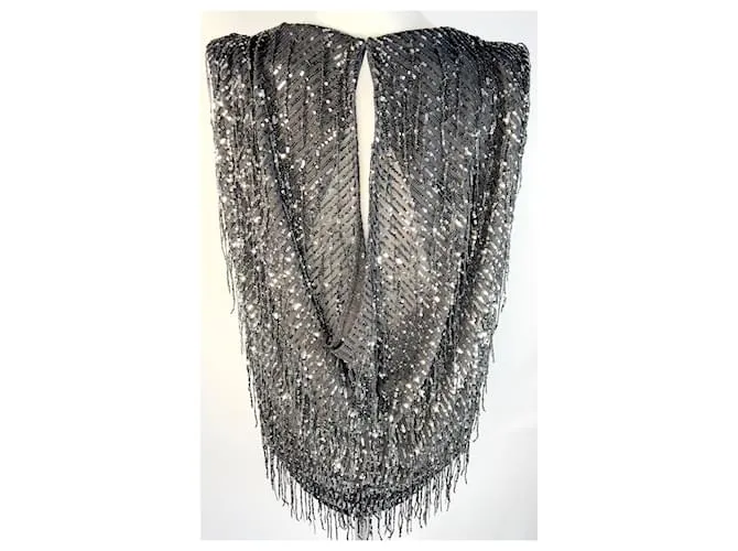 Autre Marque Body sin mangas Talbot Runhof Negro 
