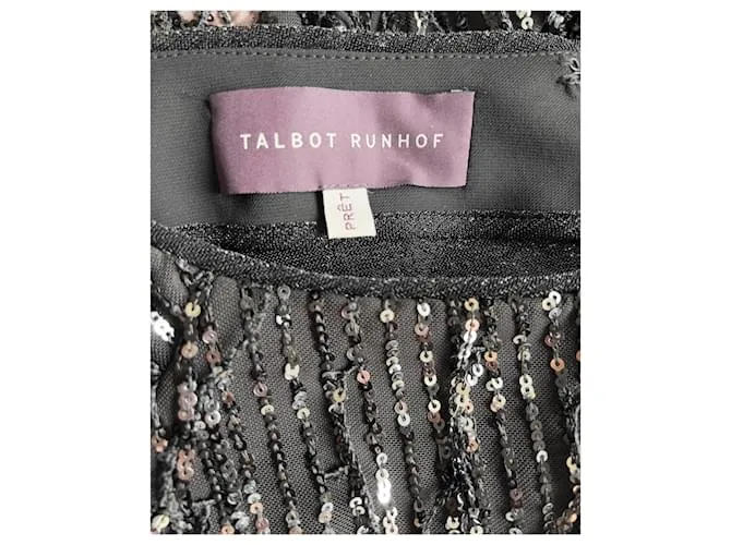 Autre Marque Body sin mangas Talbot Runhof Negro 