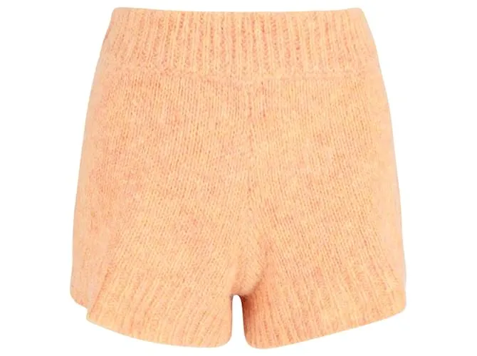 Autre Marque Pantalones cortos de punto de cintura alta Birger Christensen en lana naranja 