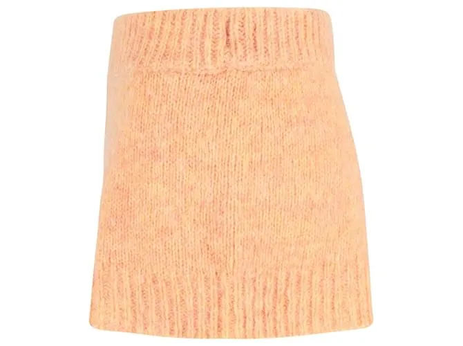 Autre Marque Pantalones cortos de punto de cintura alta Birger Christensen en lana naranja 