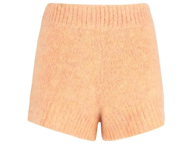 Autre Marque Pantalones cortos de punto de cintura alta Birger Christensen en lana naranja 