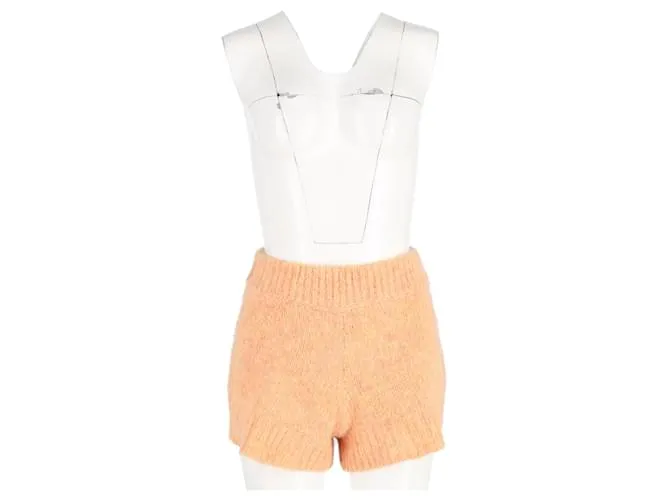 Autre Marque Pantalones cortos de punto de cintura alta Birger Christensen en lana naranja 