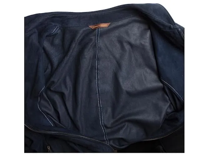 Autre Marque Serafín, Cazadora bomber de ante azul 
