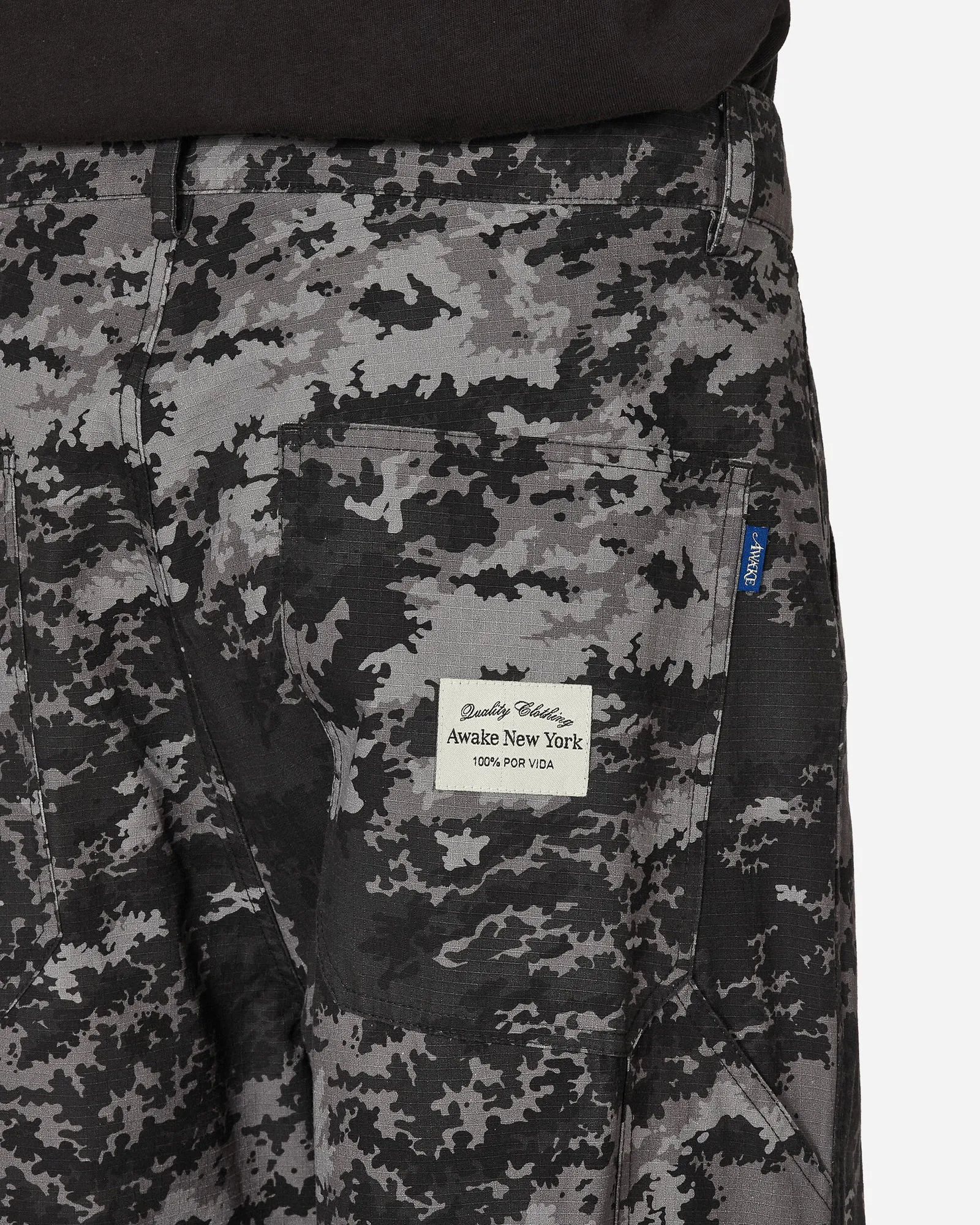 Awake NY Digi Camo Printed Painter Pants Black