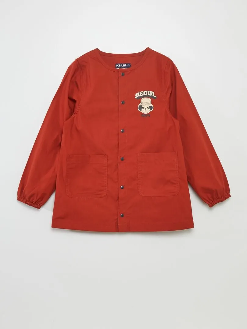 BABI ESCOLAR CON CORTE RECTO  ROJO